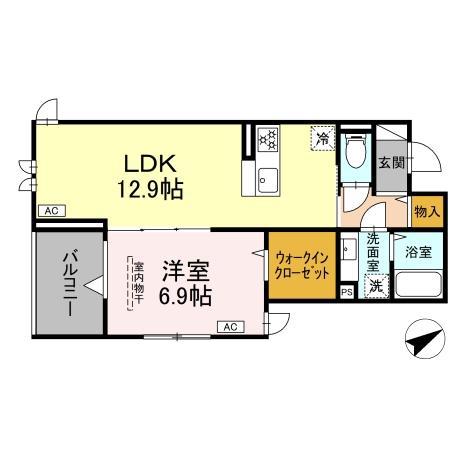 CREATORE(1LDK/2階)の間取り写真