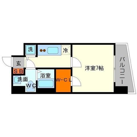 T´S SQUARE大阪城(1K/10階)の間取り写真