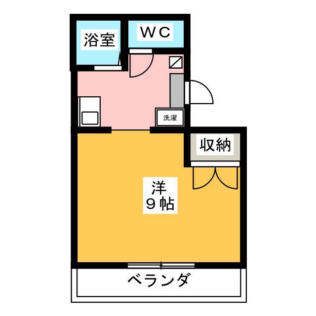ダルマビル(1K/3階)の間取り写真
