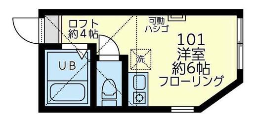 ユナイト天王町アディッティア(ワンルーム/1階)の間取り写真