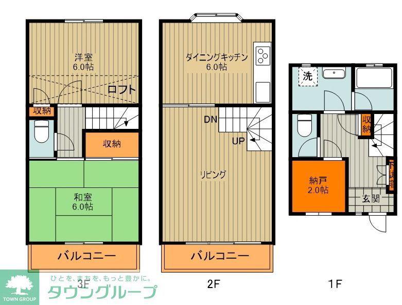 ベルハイム相模(3SDK/1階)の間取り写真
