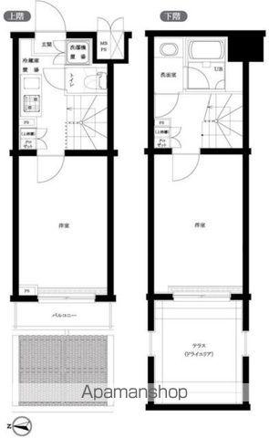 ルーブル早稲田六番館(2K/1階)の間取り写真