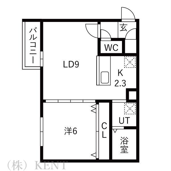 アストリア宮の森(1LDK/3階)の間取り写真