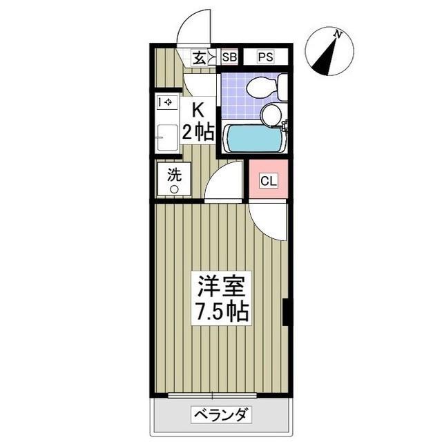 SIDEPLACE SAKADO(1K/6階)の間取り写真