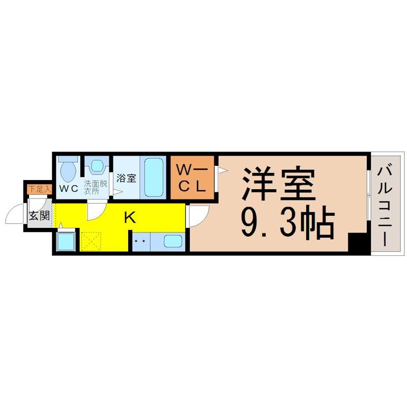 アビタシオンサクラ(ワンルーム/1階)の間取り写真
