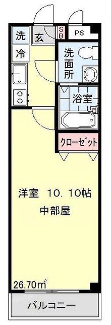 アスティア2番館(1K/2階)の間取り写真