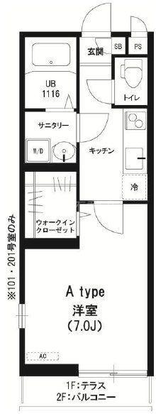 リブリ・ウインディーバレーIII(1K/2階)の間取り写真