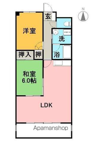 ヴィラポポラーレ(2LDK/2階)の間取り写真