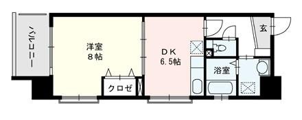 JUSTICEV.P(1DK/5階)の間取り写真