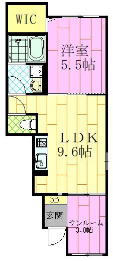 コンフォール(1SLDK/1階)の間取り写真