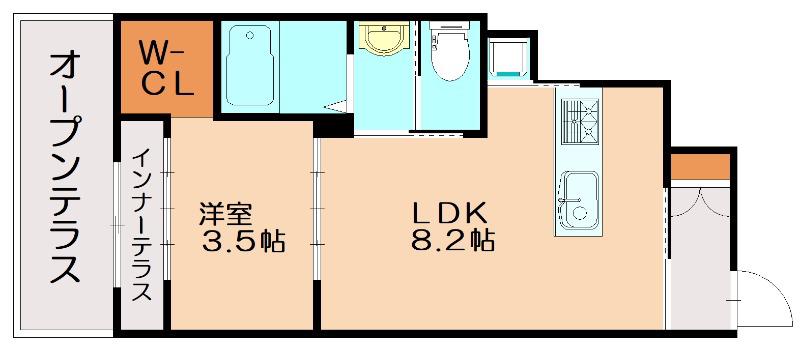CONFORTINOII(1LDK/1階)の間取り写真