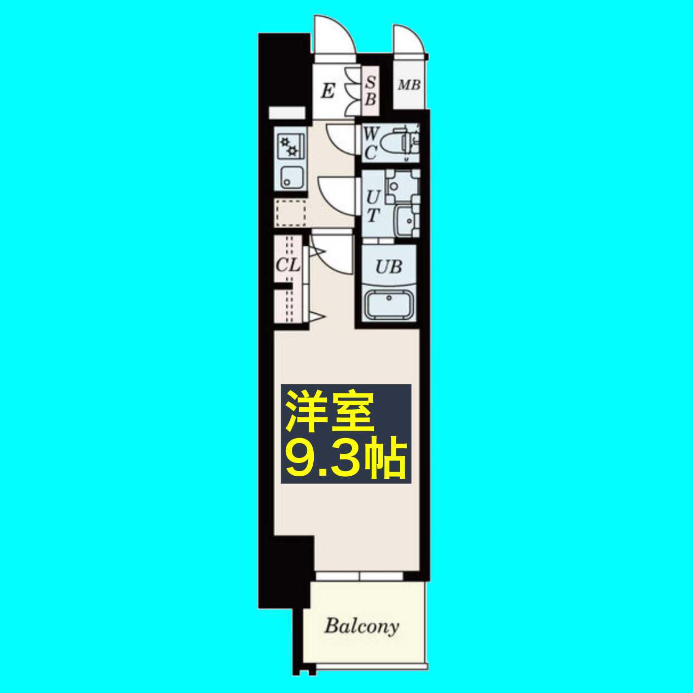 S-RESIDENCE鶴舞II(1K/3階)の間取り写真