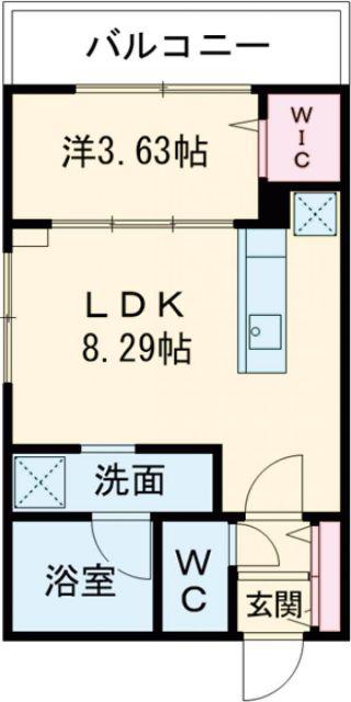 ELITE BASE HOPE II(1LDK/4階)の間取り写真
