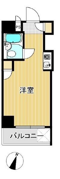 トップ横浜吉野町(1K/2階)の間取り写真