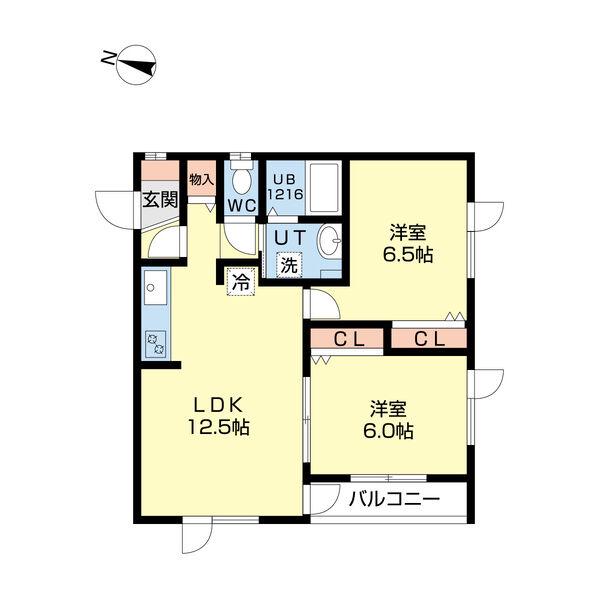 アワードN19(2LDK/3階)の間取り写真