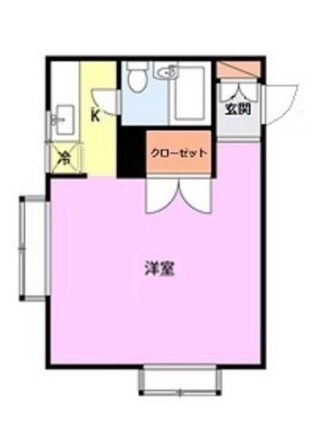 コーポあかさわ(1K/2階)の間取り写真