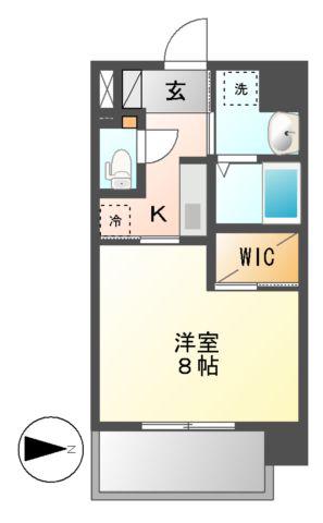 CELESTATION(1K/7階)の間取り写真