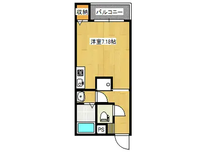 ZERO武2丁目(ワンルーム/2階)の間取り写真