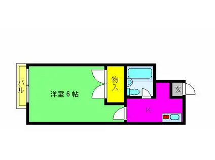 サイトウコーポ(1K/2階)の間取り写真