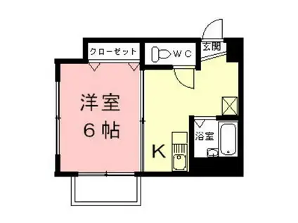 ツツミフローレ(1K/3階)の間取り写真