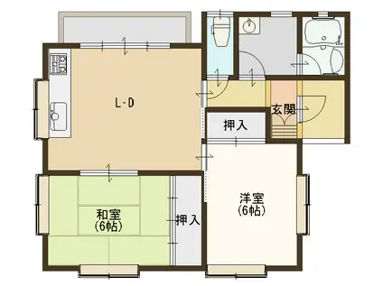 ドリームズK・M(2DK/1階)の間取り写真