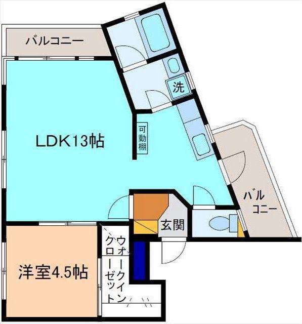 ビルンバオムII(1LDK/3階)の間取り写真