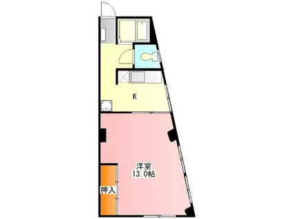 スターアークIII(1K/3階)の間取り写真