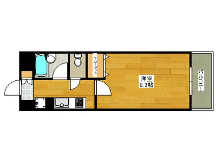 グレイス丸萬(1K/2階)の間取り写真