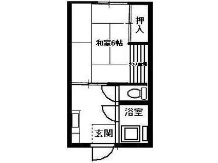 コーポ日和(1K/2階)の間取り写真