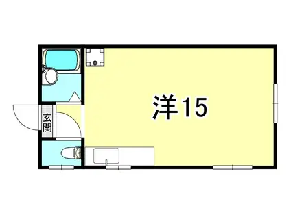 浦ハイツ(ワンルーム/2階)の間取り写真