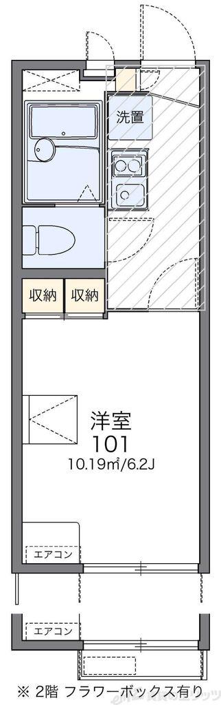 レオパレス藤が丘1番館(1K/2階)の間取り写真