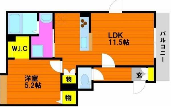 TERRAHOME TAMASHIMA(1LDK/2階)の間取り写真