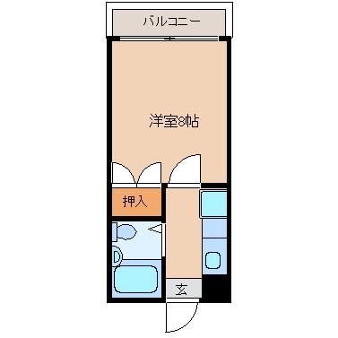 リトルシャトー(1K/3階)の間取り写真