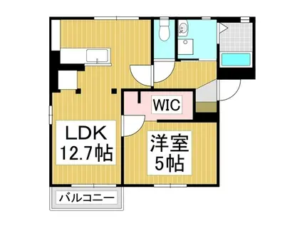 イズミル パサージュ(1LDK/1階)の間取り写真