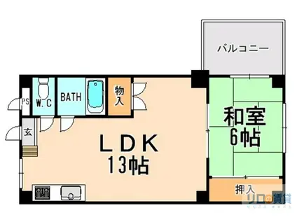 プティセジュール(1LDK/2階)の間取り写真