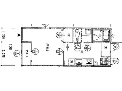 スプリング・コート寺家(1K/2階)の間取り写真