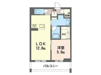 プレディーナ武蔵浦和(1LDK/3階)の間取り写真