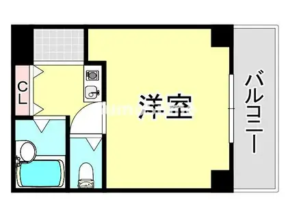 ブロスコート住吉(1K/4階)の間取り写真