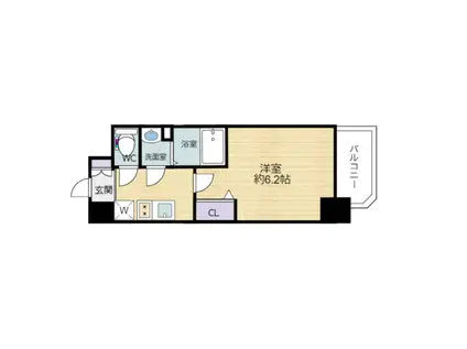 プレサンス長堀通グレイタス(1K/7階)の間取り写真