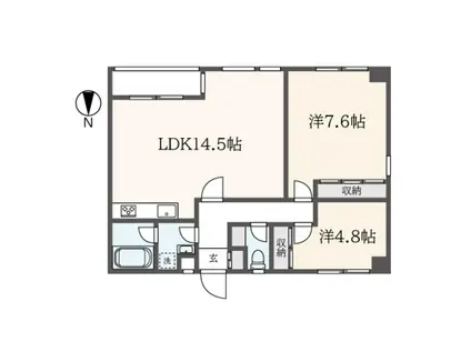 モリフク(2LDK/2階)の間取り写真
