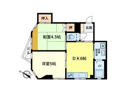 新井ビル(2DK/2階)の間取り写真