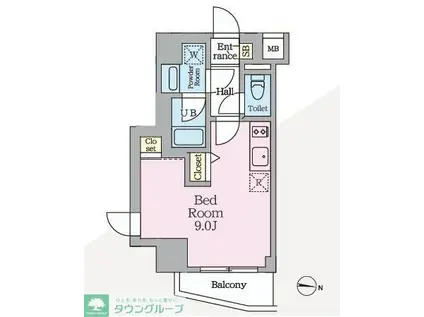 HY S MINOWA II(ワンルーム/3階)の間取り写真