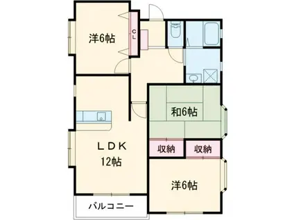 グリーンヒルズ野田(3LDK/2階)の間取り写真