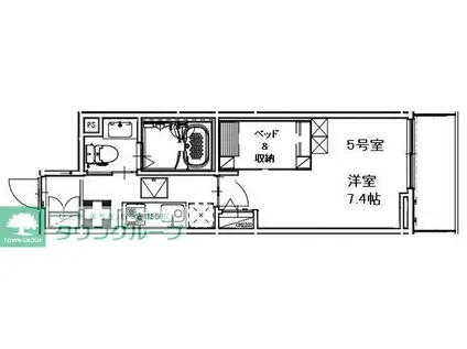 アクシーズ南浦和3丁目(1K/3階)の間取り写真