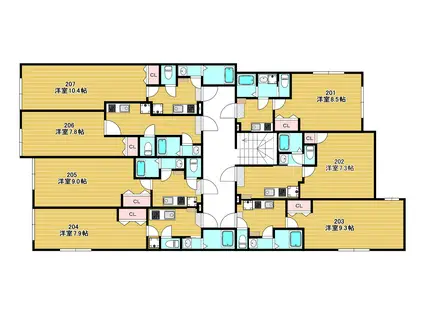 レティーロ(1K/1階)の間取り写真