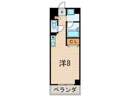 ラフィーネ苦楽園(ワンルーム/5階)の間取り写真