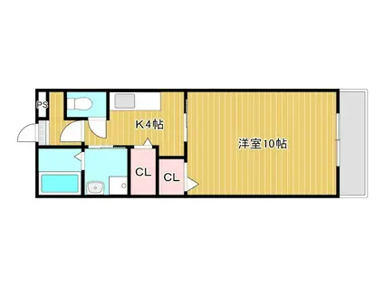 タイハイツ南出(1K/2階)の間取り写真