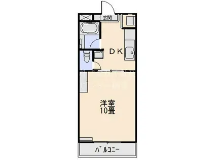 オーク I(1DK/4階)の間取り写真