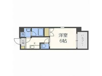 PROSP(1K/10階)の間取り写真