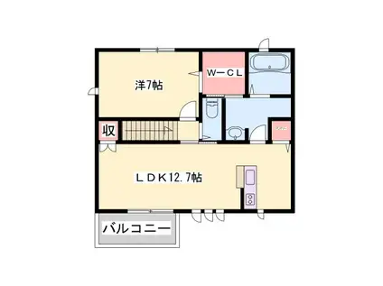 エミネンス堂本II(1LDK/2階)の間取り写真